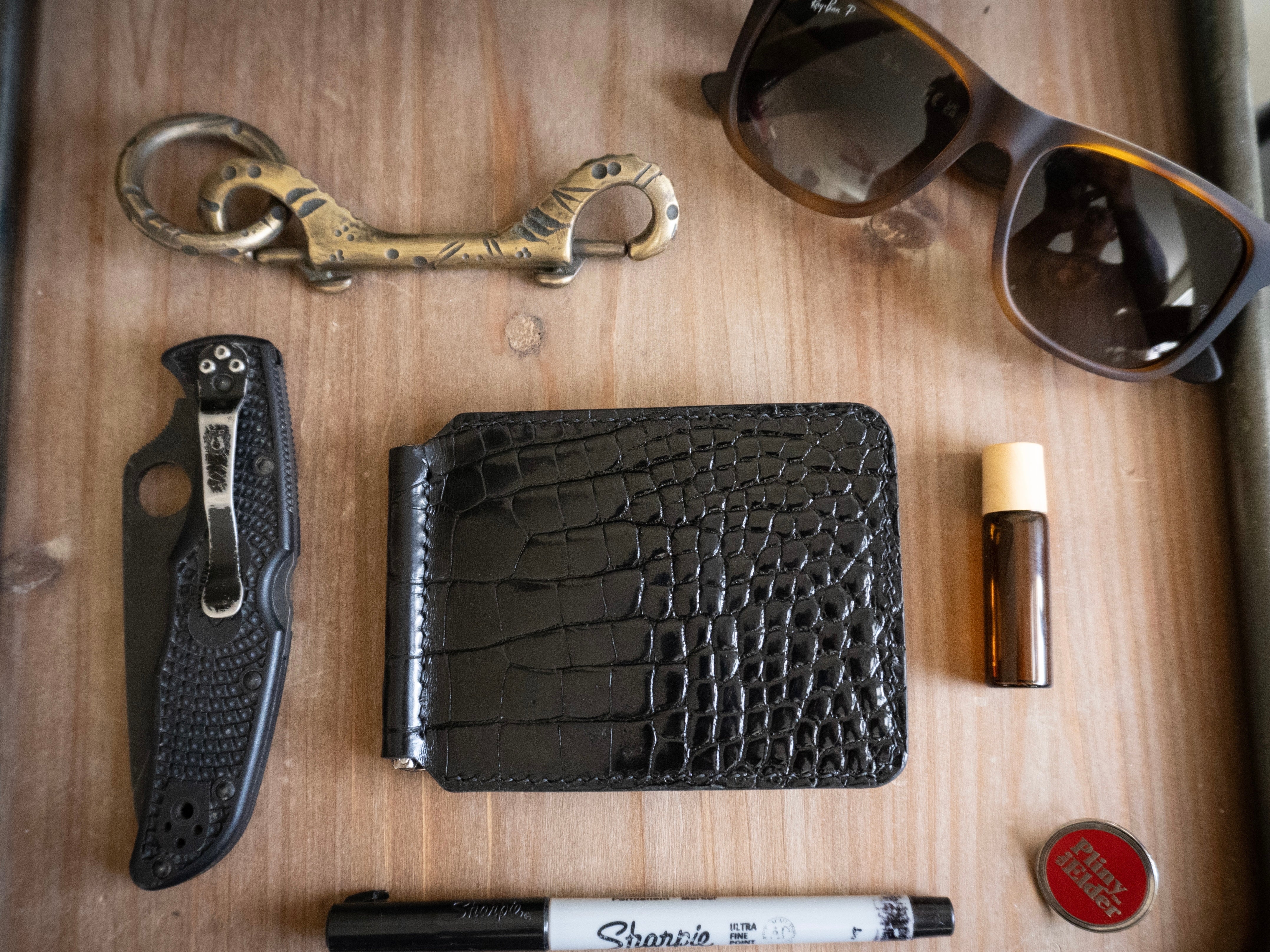 Georgie's Wallet - Black Stromboli Leather