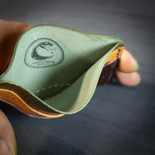 Load image into Gallery viewer, Aces 4 Slot Card Holder in Dollaro Olive/Tan/Maroon